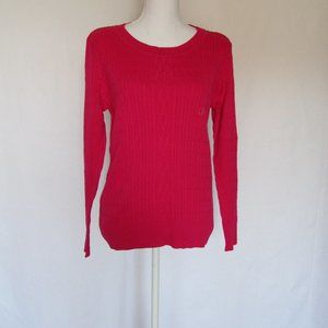 New Women’s NorthCrest Classic Bright Fuchsia Pink Round Neck Long Sleeves Sweat